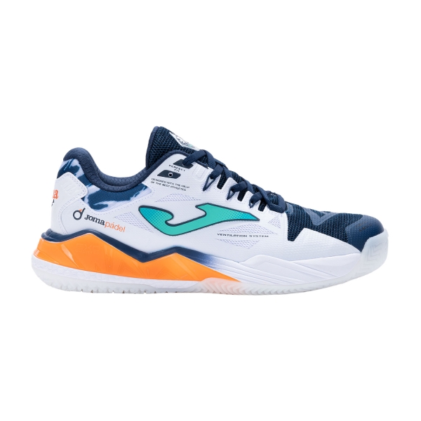 Scarpe Padel Joma Spin  White/Orange TSPINS2632OM