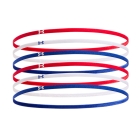 Under Armour Performance x 6 Mini Hairbands - Red/White