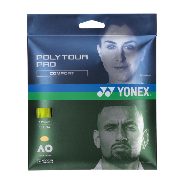 Monofilament String Yonex Polytour Pro 1.25 Set 12m  Yellow CT12PTPRO125GL