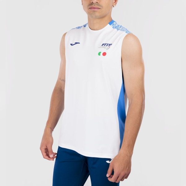 Maglietta Tennis Uomo Joma FITP Print Canotta  White SW10603D0101