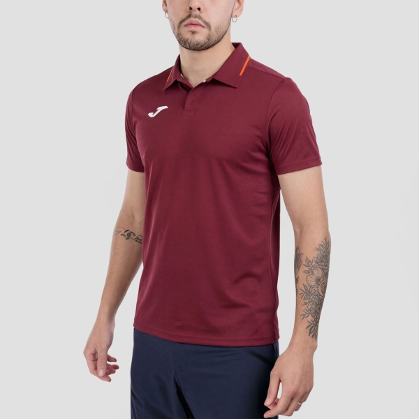 Men's Tennis Polo Joma Challenge Lob Polo  Burgundy 104498.686