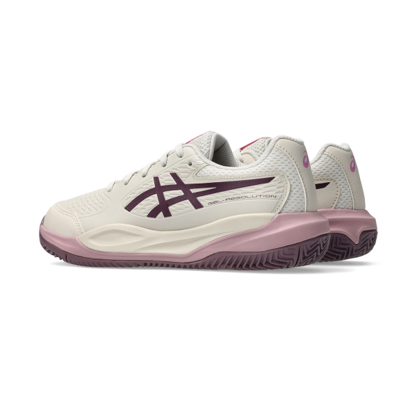 ASICS Gel Resolution X GS Clay Bambini - Soft Oat/Dark Aubergine