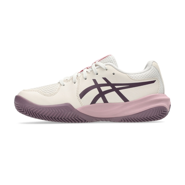 ASICS Gel Resolution X GS Clay Bambini - Soft Oat/Dark Aubergine