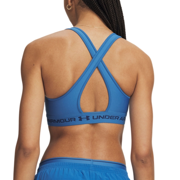 Under Armour Crossback Mid Sports Bra - Aegean Blue/Blackout Navy