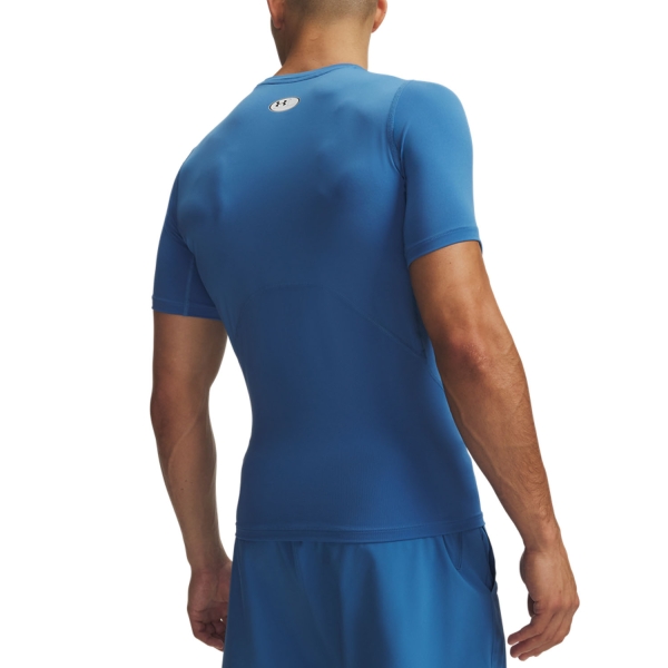 Under Armour HeatGear Compression Camiseta - Aegean Blue/White