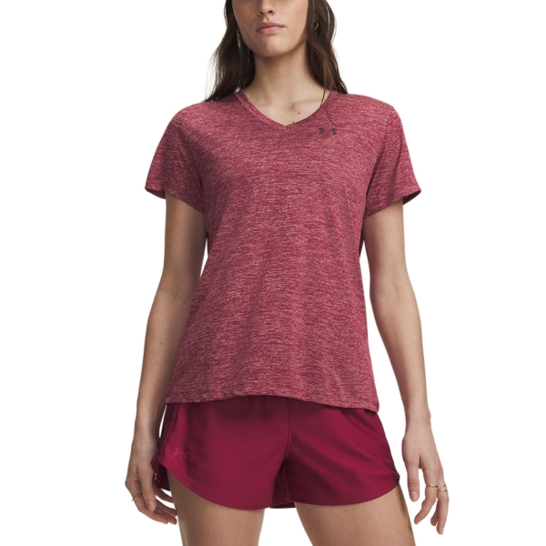 Camisetas y Polos de Tenis Mujer Under Armour Tech Twist Classic Camiseta Claret/Ox Blood 13842270622