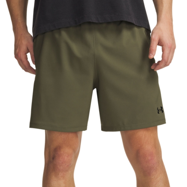 Pantalones Cortos Tenis Hombre Under Armour Vanish Woven DC 6in Shorts Marine Od Green/Black 60098650390