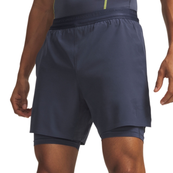 Pantalones Cortos Tenis Hombre Under Armour Vanish Elite 2 in 1 6in Shorts  Downpour Gray 60098690044