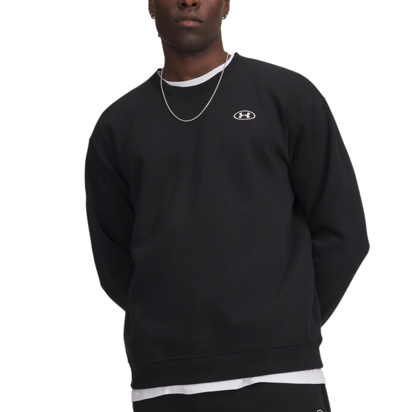Maglie e Felpe Tennis Uomo Under Armour Rival Fleece Pro Felpa  Ultimate Black/White 60134470008