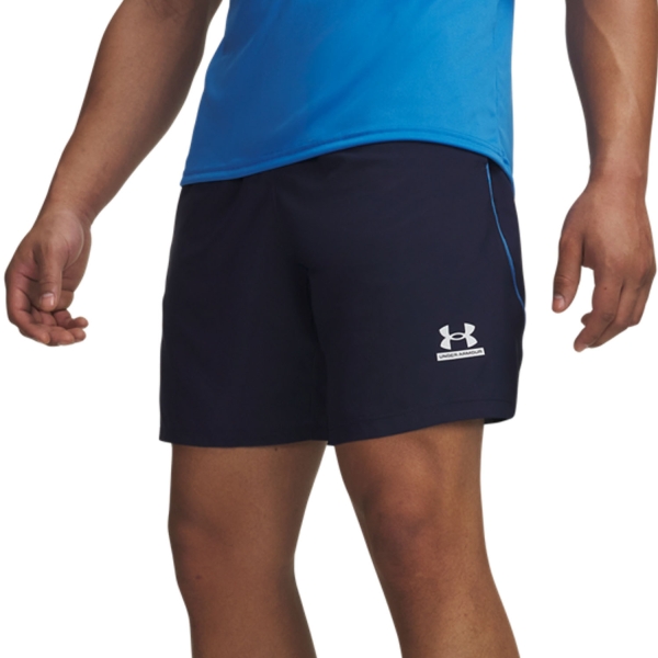 Pantaloncini Tennis Uomo Under Armour Tech 7in Pantaloncini  Midnight Navy/Aegean Blue/White 60146390410