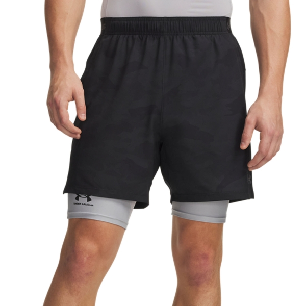 Pantalones Cortos Tenis Hombre Under Armour Vanish Woven Printed 2.0 6in Shorts  Ultimate Black/Castlerock 60152850008