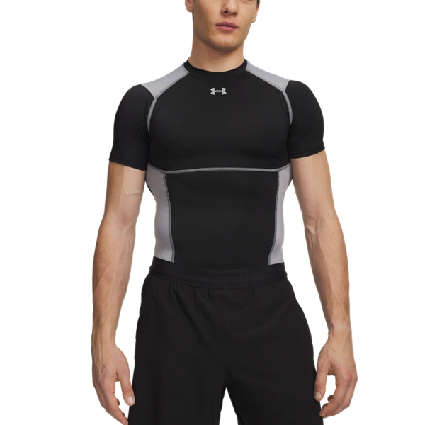 Camisetas de Tenis Hombre Under Armour HeatGear Elite Camiseta  Ultimate Black/Steel/Reflective 60153820008