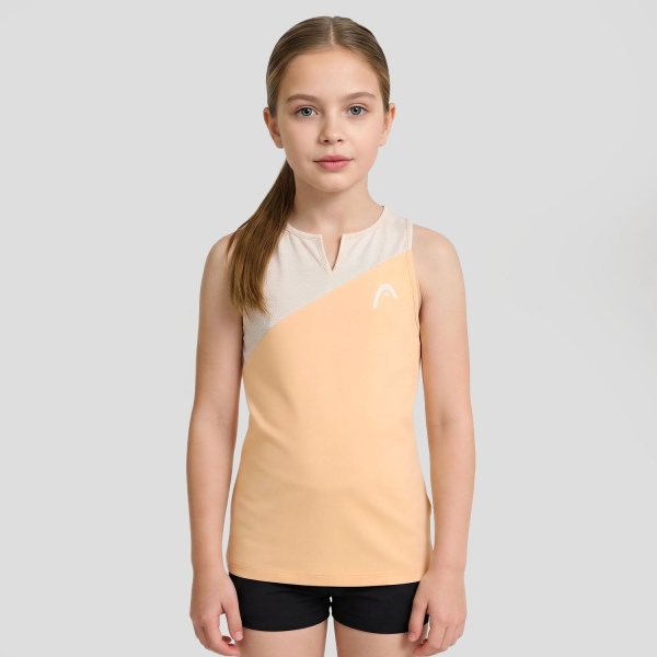Top and Shirts Girl HEAD Spirit Graphic Tank Girls  Apricot/Light Blue 816016APLB