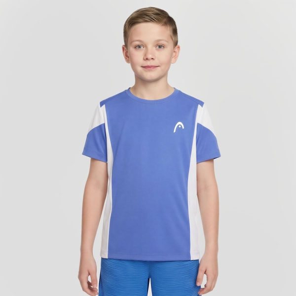 Tennis Polo and Shirts Boy HEAD Slice TShirt Boy  Airforce Blue/White 816036ABWH