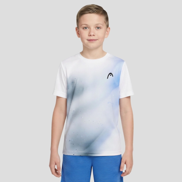 Tennis Polo and Shirts Boy HEAD Topspin Graphic TShirt Boys  Navy/Print Vision 816046NVXV