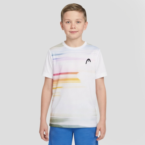 Tennis Polo and Shirts Boy HEAD Topspin Graphic TShirt Boys  Purple/Print Vision 816046PUXV