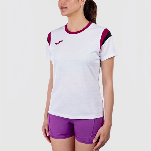 Women`s Tennis T-Shirts and Polos Joma Terra TShirt  White/Fuchsia 903106.205