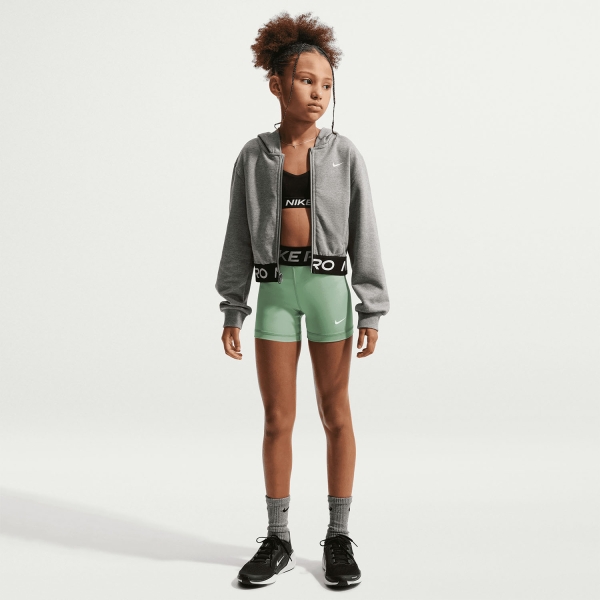 Nike Pro 3.5in Pantaloncini Bambina - Steam/White