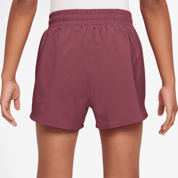 Nike Dri-FIT One 3in Shorts Niña - Pink Smoke/White