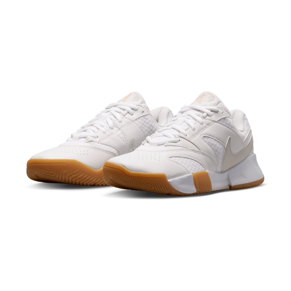 Nike Court Lite 4 HC - White/Light Orewood Brown/Summit White/Linen