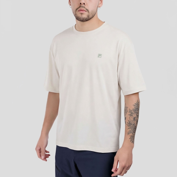 Camisetas de Tenis Hombre Fila Caius Camiseta  Ecru FME2613042010