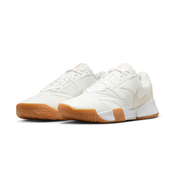 Nike Court Lite 4 Clay - White/Light Orewood Brown/Summit White/Linen