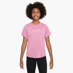 Nike Dri-FIT One Maglietta Bambina - Pink Rise/White