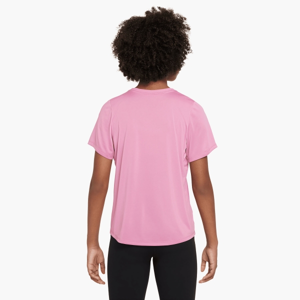 Nike Dri-FIT One Maglietta Bambina - Pink Rise/White