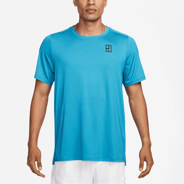 Men's Tennis Shirts Nike Court Advantage DriFIT TShirt Baltic Blue/Black FZ6910416