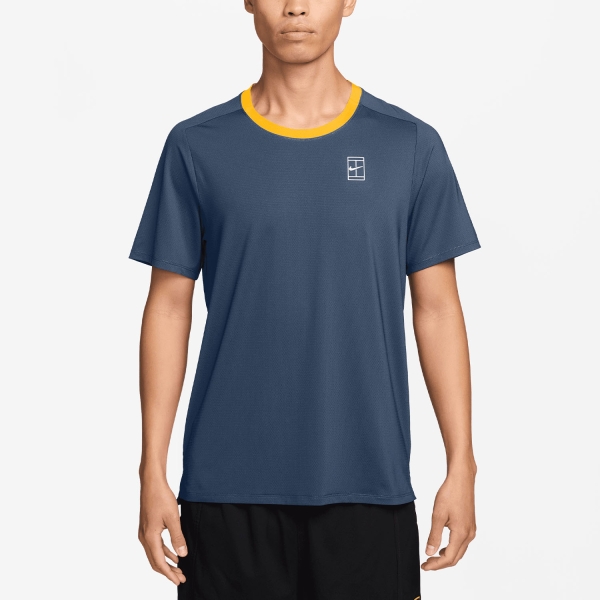 Men's Tennis Shirts Nike Court Advantage DriFIT TShirt New Slate/Laser Orange/White FZ6910438