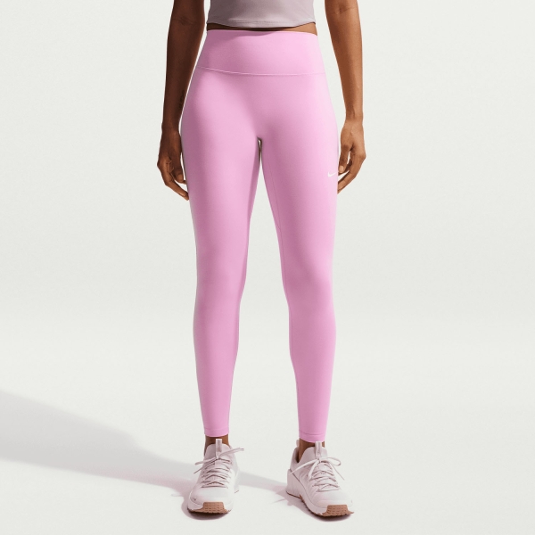 Pantalones y Tights de Tenis Mujer Nike One DriFIT Tights Pink Rise/White HJ9195621
