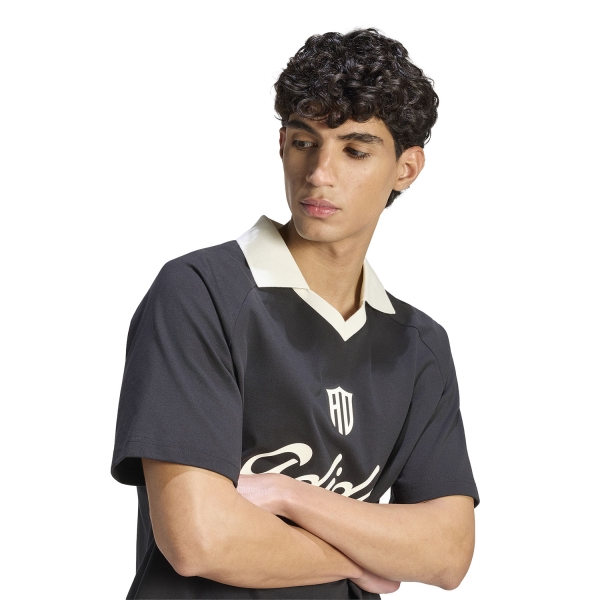 adidas Lux Tiro Script Graphic Polo - Black/Off White