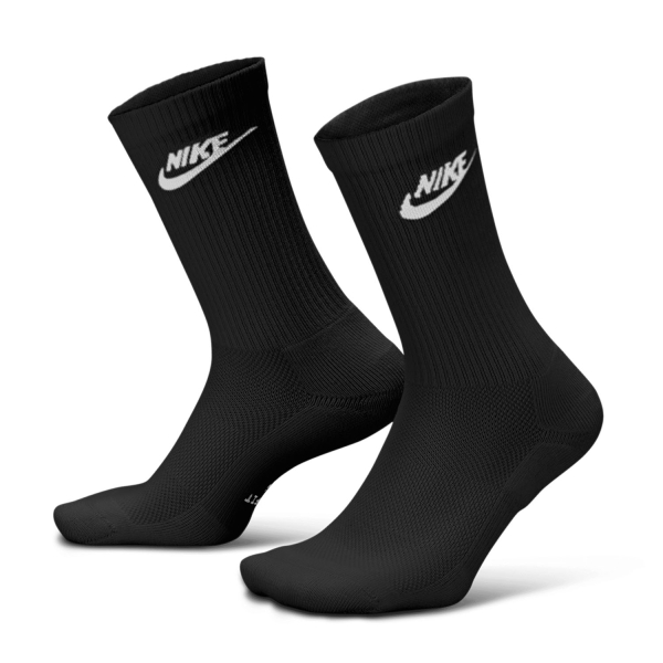 Tennis Socks Nike Everyday Elevated DriFIT Crew x 3 Socks  Black IH8522902