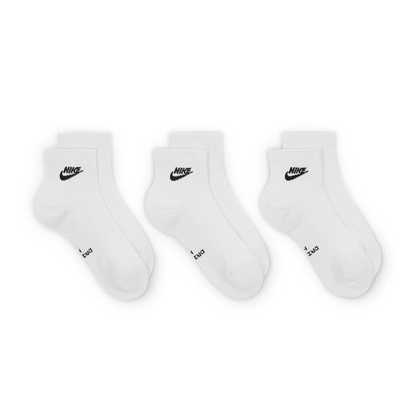 Nike Everyday Elevated Dri-FIT Ankle x 3 Calcetines - White