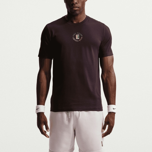 Men's Tennis Shirts Nike Court DriFIT Heritage TShirt Burgundy Ash IM6128647