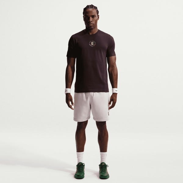 Nike Court Dri-FIT Heritage T-Shirt - Burgundy Ash