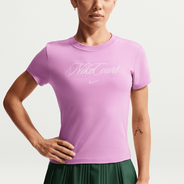 Magliette e Polo Tennis Donna Nike Court Maglietta  Light Magenta/Pink Foam IO4245503
