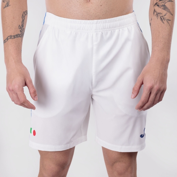 Pantaloncini Tennis Uomo Joma FITP Logo 7in Pantaloncini  White SW11201D0101