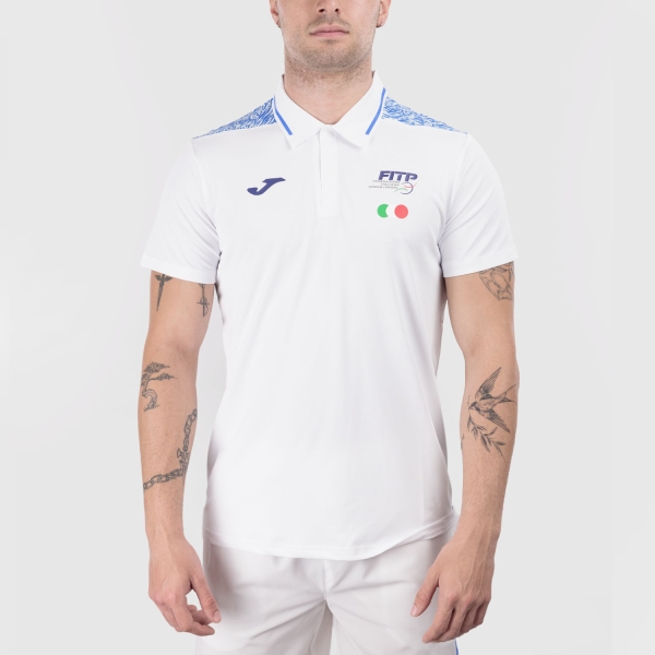 Polo Tennis Uomo Joma FITP Logo Pro Polo  White SW10701D0101