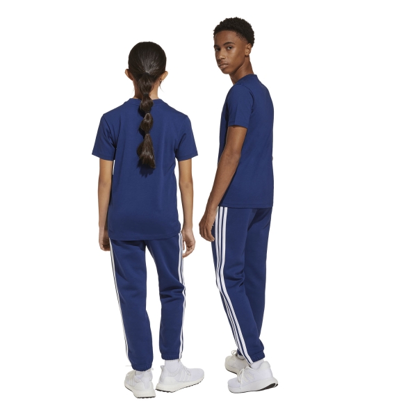 adidas Essentials 3 Stripes Pants Junior - Dark Blue/White
