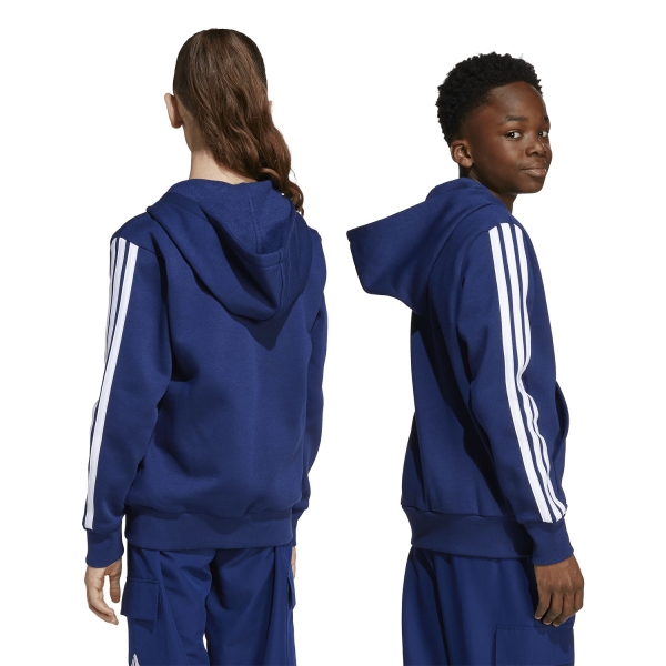 adidas Essentials 3 Stripes Sudadera Niños - Dark Blue/White