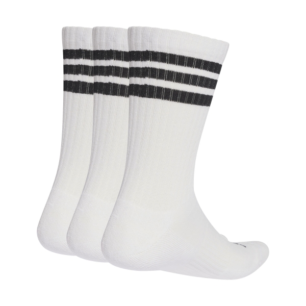 adidas 3 Stripes Cushioned Crew x 3 Calze - White/Black