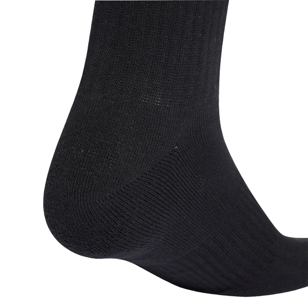 adidas 3 Stripes Cushioned Crew x 3 Calze - Black/White