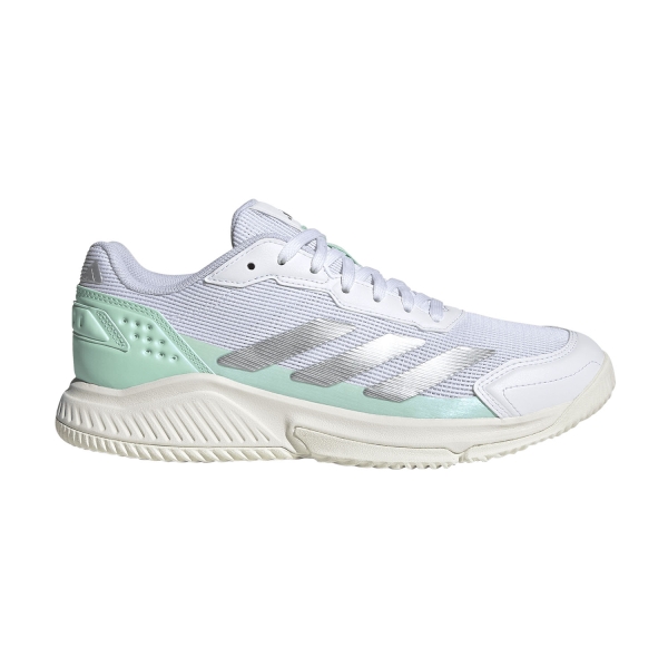 Calzado padel adidas Courtquick Padel  FTWR White/Silver Metallic/Clear Mint KI3592