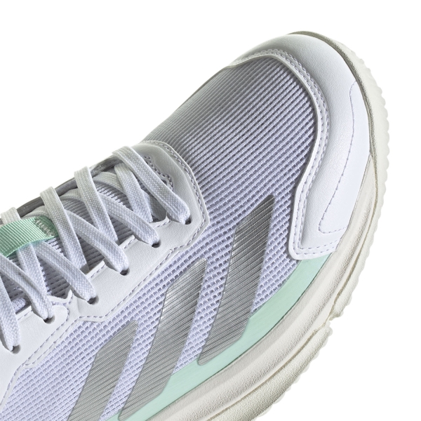 adidas Courtquick Padel - FTWR White/Silver Metallic/Clear Mint
