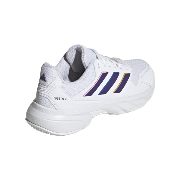adidas Courtjam Control 3 - FTWR White/Collegiate Purple