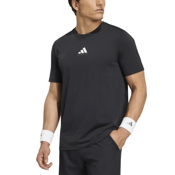 Maglietta Tennis Uomo adidas Tennis Category Graphic Maglietta Black/White KR2332