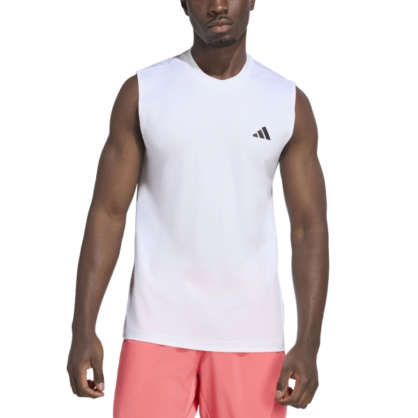 Maglietta Tennis Uomo adidas Club Climacool Canotta  White KS8281