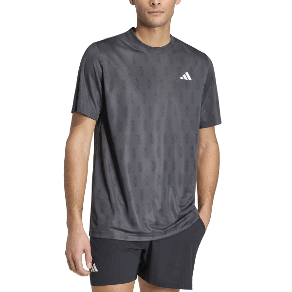 Maglietta Tennis Uomo adidas Club CLIMACOOL Graphic Maglietta  Carbon/Black KS8307