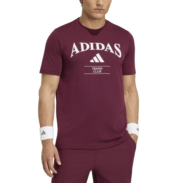 Camisetas de Tenis Hombre adidas Heritage Graphic Camiseta Maroon KV0785